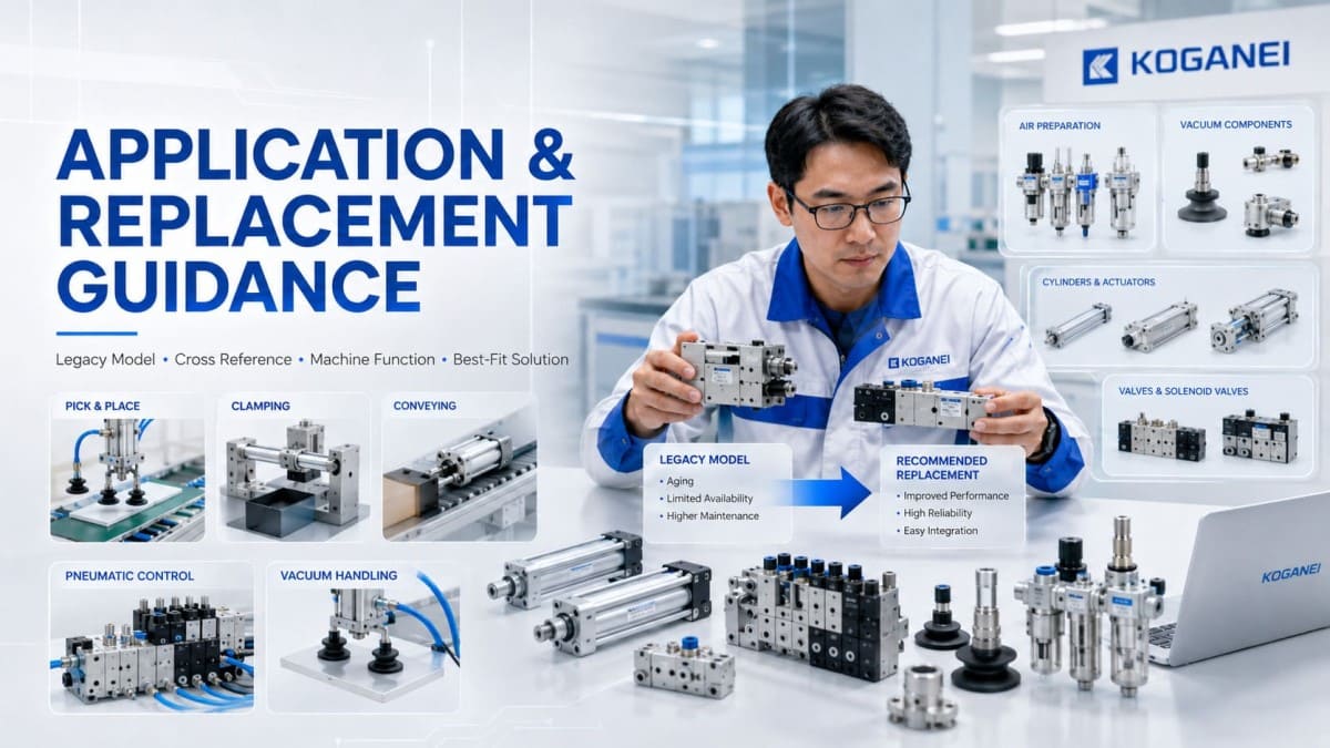 KOGANEI application and replacement guidance