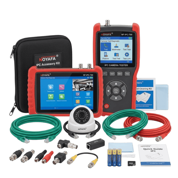 NOYAFA CCTV and IP camera tester for ONVIF, PoE, TDR and network diagnostics