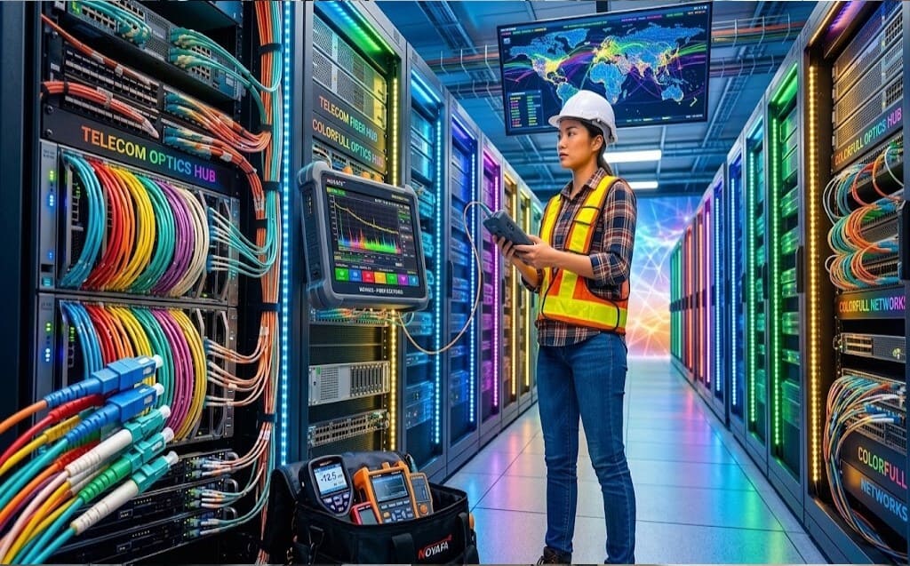 NOYAFA testing instruments for telecom fiber optic and FTTH applications in Indonesia