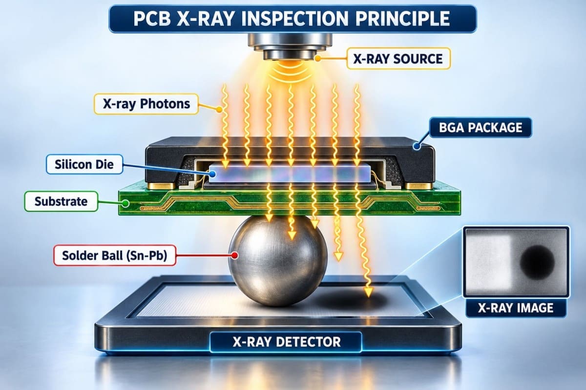 SEAMARK X-Ray inspection of PCBA BGA hidden solder joints voids and internal connections in Indonesia