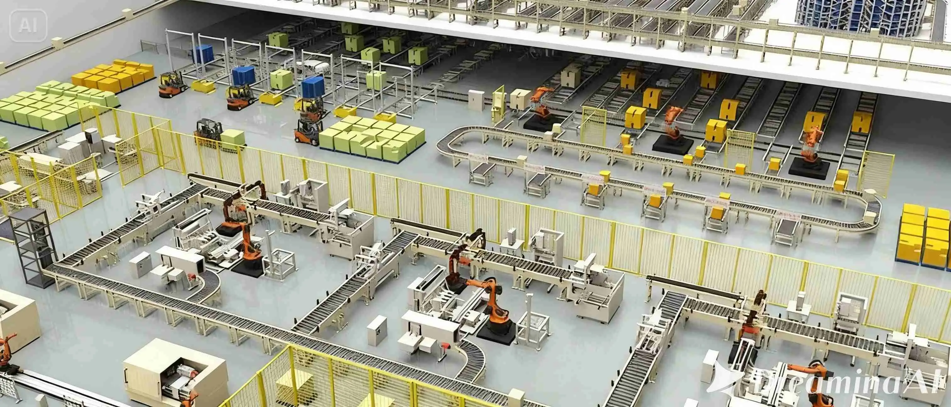 Automated packaging and material handling production environment