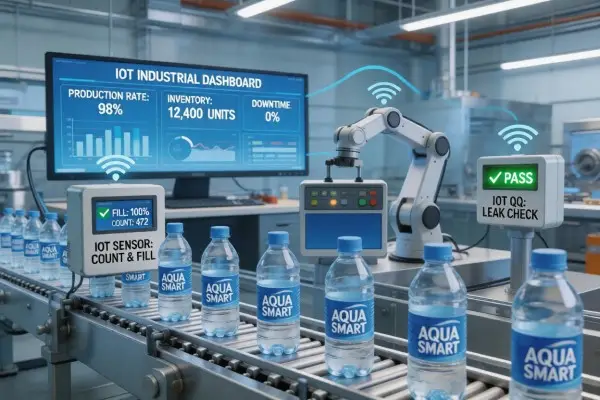 Industrial food and beverage processing environment